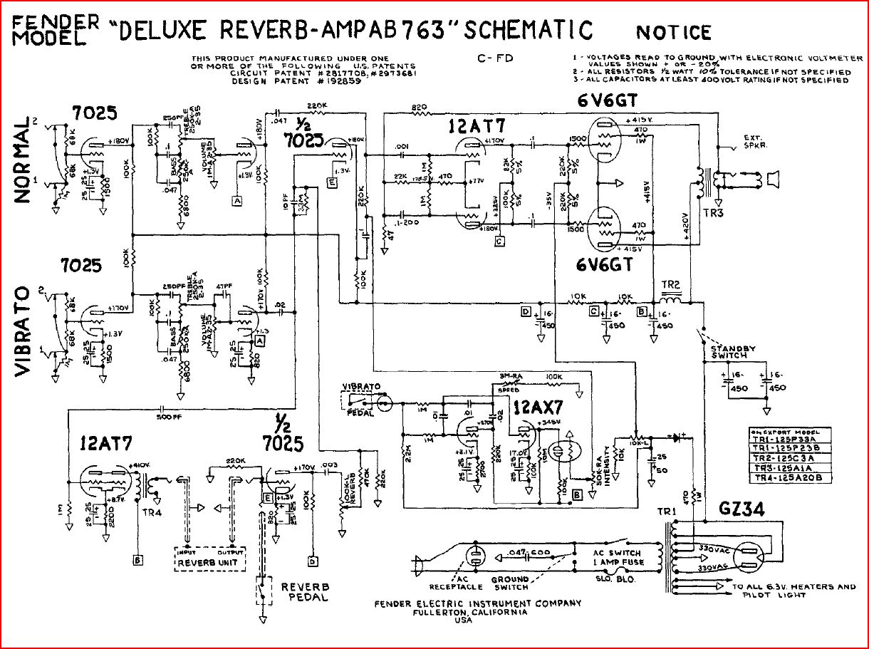 Fender Reverb Wire Diagram